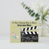 Jongen Movie Star-Baby aankondiging (Staand voorkant)