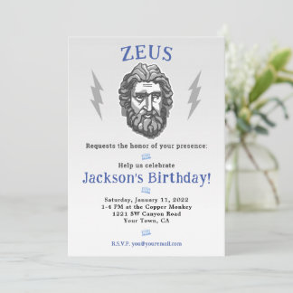 Jongen Mythology Birthday Invite: Uitnodiging van