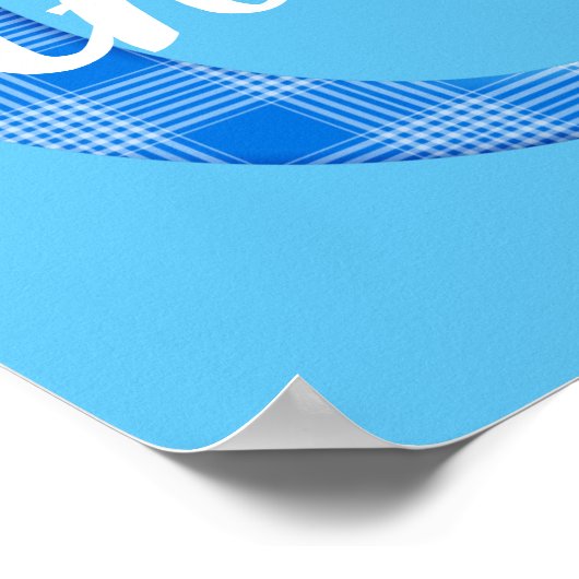 Jongen naam aangepaste geruite letter G Poster (Hoek)