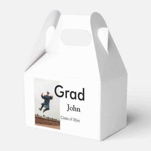 jongen naam toevoegen datum jaar tekst QR afstuder Bedankdoosjes (Achterkant)