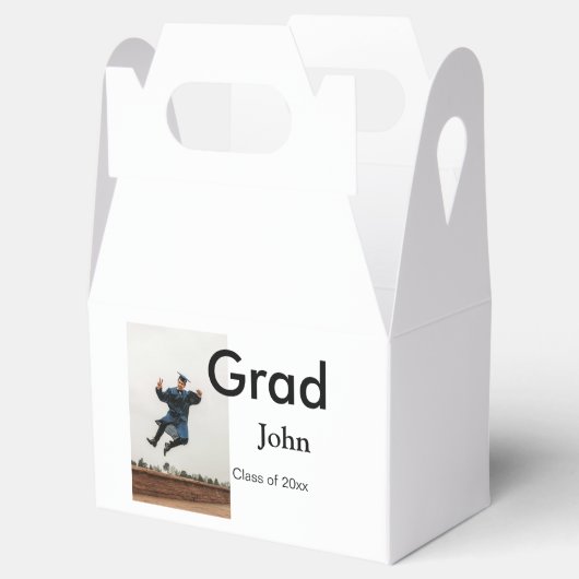 jongen naam toevoegen datum jaar tekst QR afstuder Bedankdoosjes (Geopend)