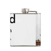 jongen naam toevoegen datum jaar tekst QR afstuder Heupfles (Achterkant)