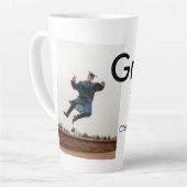 jongen naam toevoegen datum jaar tekst QR afstuder Latte Mok (Linkerhoek)