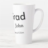 jongen naam toevoegen datum jaar tekst QR afstuder Latte Mok (Rechts)