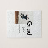 jongen naam toevoegen datum jaar tekst QR afstuder Legpuzzel (Horizontaal)