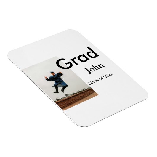 jongen naam toevoegen datum jaar tekst QR afstuder Magneet (Rechterzijde)