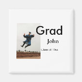 jongen naam toevoegen datum jaar tekst QR afstuder Magneet (Voorkant)