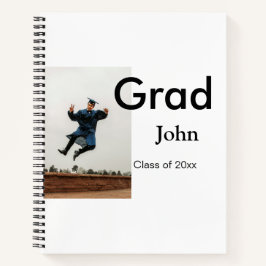 jongen naam toevoegen datum jaar tekst QR afstuder Notitieboek