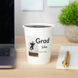 jongen naam toevoegen datum jaar tekst QR afstuder Papieren Bekers