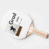 jongen naam toevoegen datum jaar tekst QR afstuder Tafeltennisbatje (Zijkant)