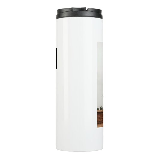 jongen naam toevoegen datum jaar tekst QR afstuder Thermosbeker (Achterkant)