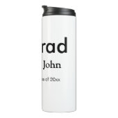 jongen naam toevoegen datum jaar tekst QR afstuder Thermosbeker (Geroteerd rechts)