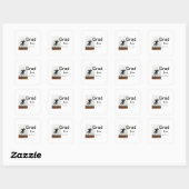 jongen naam toevoegen datum jaar tekst QR afstuder Vierkante Sticker (Vel)