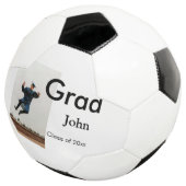 jongen naam toevoegen datum jaar tekst QR afstuder Voetbal (Drie kwart)