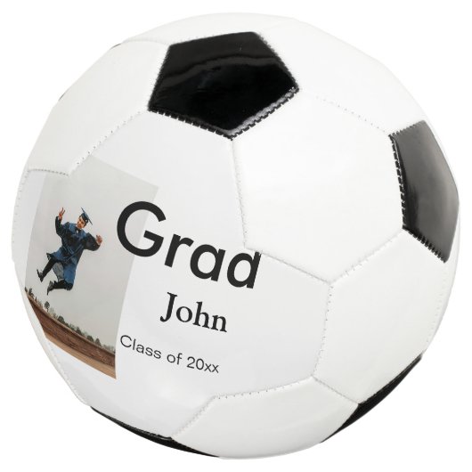 jongen naam toevoegen datum jaar tekst QR afstuder Voetbal (Drie kwart)