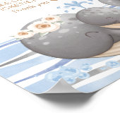 Jongen Nautical Baby shower Diaper Raffle Sign Poster (Hoek)