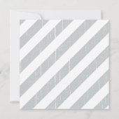 Jongen Navy Blue Bow Stropdas Grey Stripes Baby sh Kaart (Achterkant)