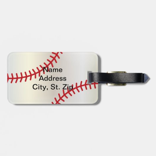 Jongen Navy Blue Sport Baseball ⚾ Bagagelabel (Achterkant horizontaal)