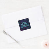 Jongen Neon Blauwgroen Glow Party Favorieten Vierkante Sticker (Envelop)