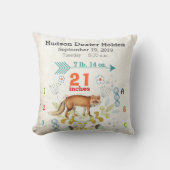 Jongen Nursery Baby Birth Stat Fox Arrow Pattern Kussen (Voorkant)