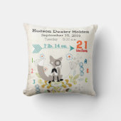 Jongen Nursery Baby Birth Stat Fox Arrow Pattern Kussen (Voorkant)