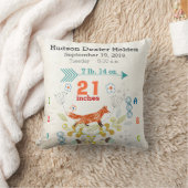 Jongen Nursery Baby Birth Stat Fox Arrow Pattern Kussen (Deken)