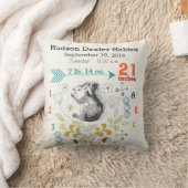 Jongen Nursery Baby Birth Stat Squirrel Arrow Patr Kussen (Deken)
