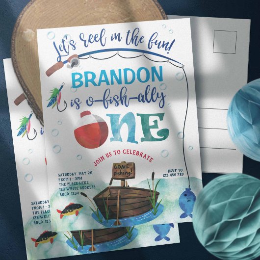 Jongen, O-fish-ally, Vis-thema Eerste Briefkaart