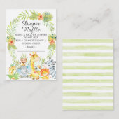 Jongen Oerwouden Baby shower luierspoeling Informatiekaartje (Voorkant / Achterkant)