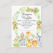 Jongen Oerwouden Baby shower luierspoeling Informatiekaartje (Voorkant)