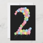 Jongen of meisje 2e verjaardag Aangepaste uitnodig Kaart (Voorkant)