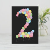 Jongen of meisje 2e verjaardag Aangepaste uitnodig Kaart (Staand voorkant)