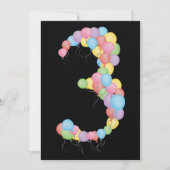 Jongen of Meisje 3e Verjaardagspartij Douane uitno Kaart (Voorkant)