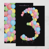 Jongen of Meisje 3e Verjaardagspartij Douane uitno Kaart (Voorkant / Achterkant)