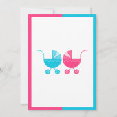 Jongen of meisje Baby kinderwagen tweeling geslach Kaart (Achterkant)