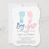 Jongen of Meisje Baby voeten Geslacht onthullen Kaart (Voorkant)