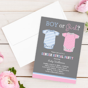 Jongen of Meisje Blauw Roze Baby Geslacht Onthulle Kaart