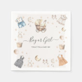 Jongen of Meisje Boho Kwekerij Baby Wieg Geslacht  Servet (Voorkant)