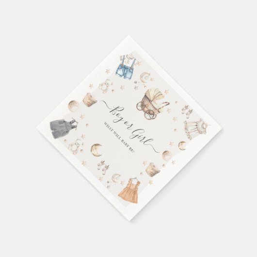 Jongen of Meisje Boho Kwekerij Baby Wieg Geslacht  Servet (Hoek)