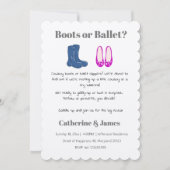 Jongen of Meisje Cowboy Laarzen Balet Geslacht Ont Kaart (Voorkant)