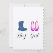 Jongen of Meisje Cowboy Laarzen Balet Geslacht Ont Kaart (Achterkant)