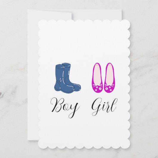 Jongen of Meisje Cowboy Laarzen Balet Geslacht Ont Kaart (Achterkant)