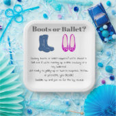 Jongen of Meisje Cowboy Laarzen Balet Geslacht Ont Papieren Bordje (Feest)