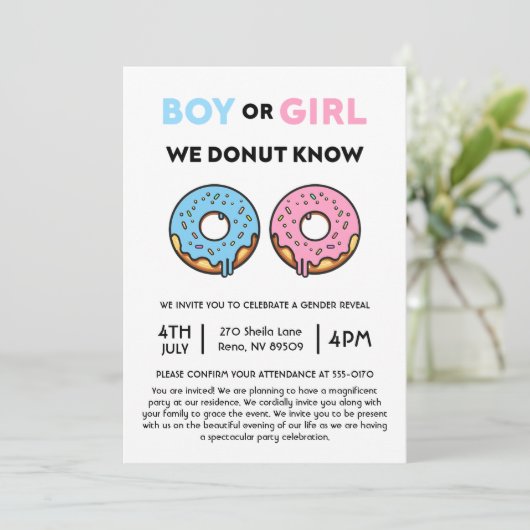 Jongen of meisje dat we niet kennen Genderonthulli Kaart (Staand voorkant)