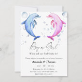 Jongen of meisje - Dolfijn - Nautische gender onth Kaart (Voorkant)