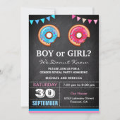 Jongen of meisje Donut Gender Reopenbaart feest Kaart (Voorkant)