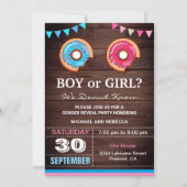 Jongen of meisje Donut Gender Reopenbaart feest Kaart (Voorkant)