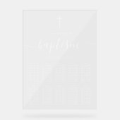 Jongen of Meisje Doopsel Zitting Grafiek Acryl Bord (Voorkant)