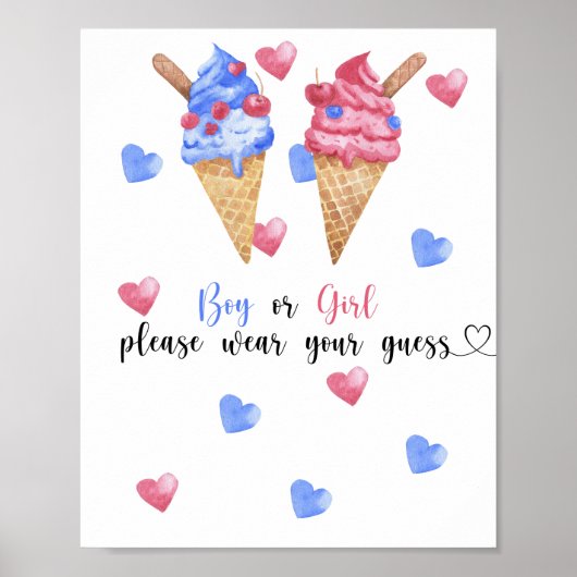 Jongen of Meisje draag je gok. Poster (Voorkant)