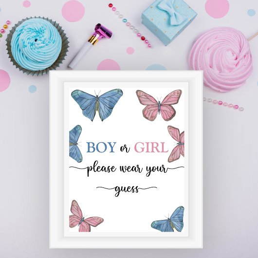 Jongen of Meisje draag je gok. Poster